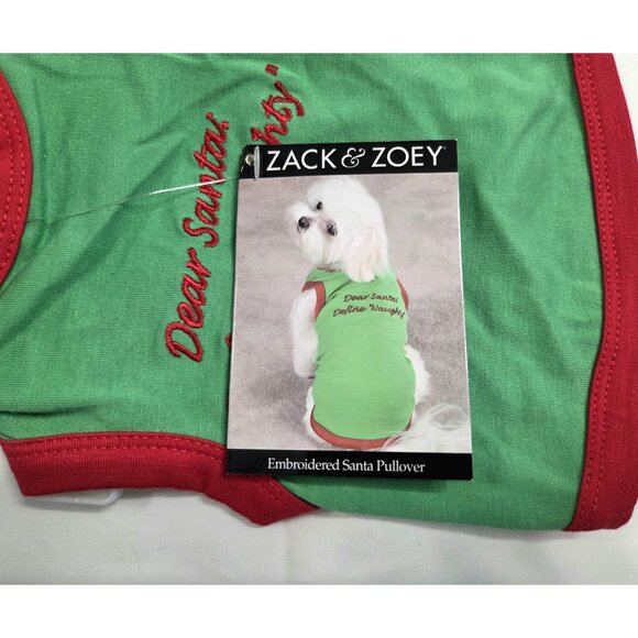 Zack & Zoey Dog Sweater Pullover XXS Dear Santa Define Naughty NWT - Picture 4 of 8